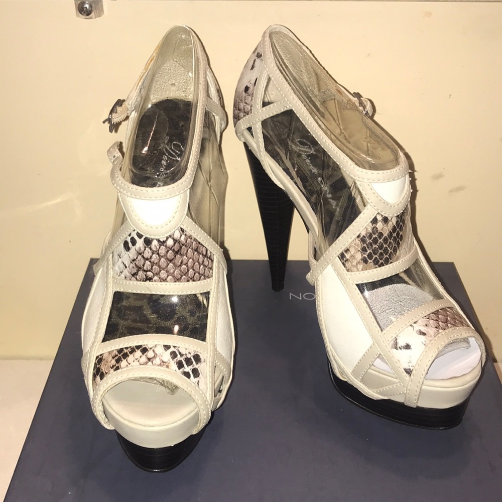 COPY - Wild diva cutout snake print sandal peep toe heels